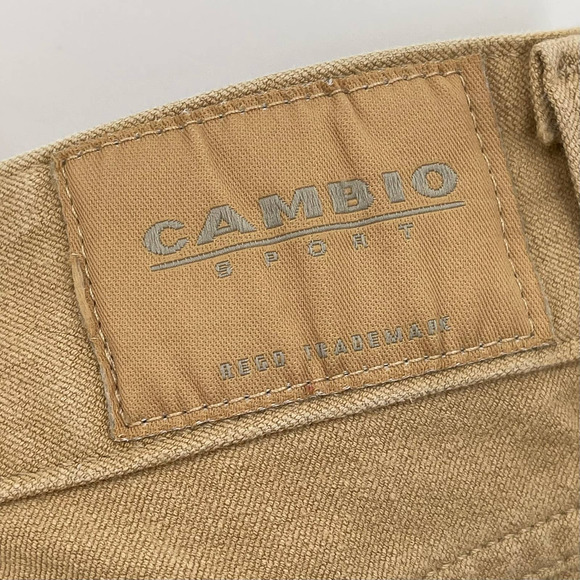 CAMBIO High Rise Camel Khaki Tan Jeans 30" Inseam - Size 6 - Picture 5 of 13